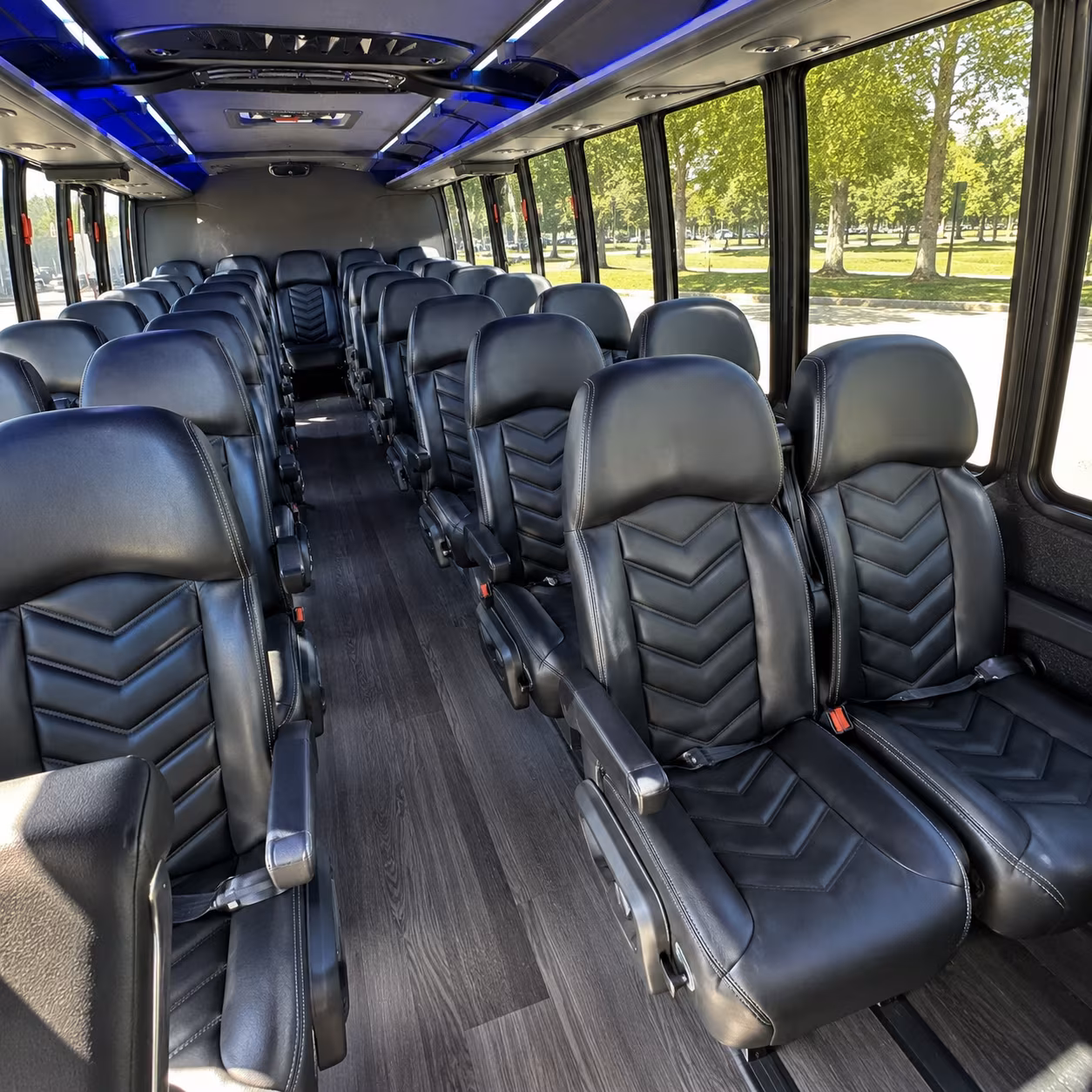 largo 25 passenger minibus interior