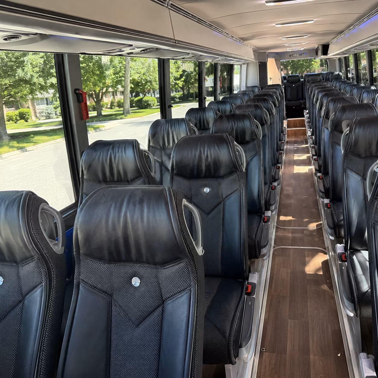 largo 40 passenger charter bus inside