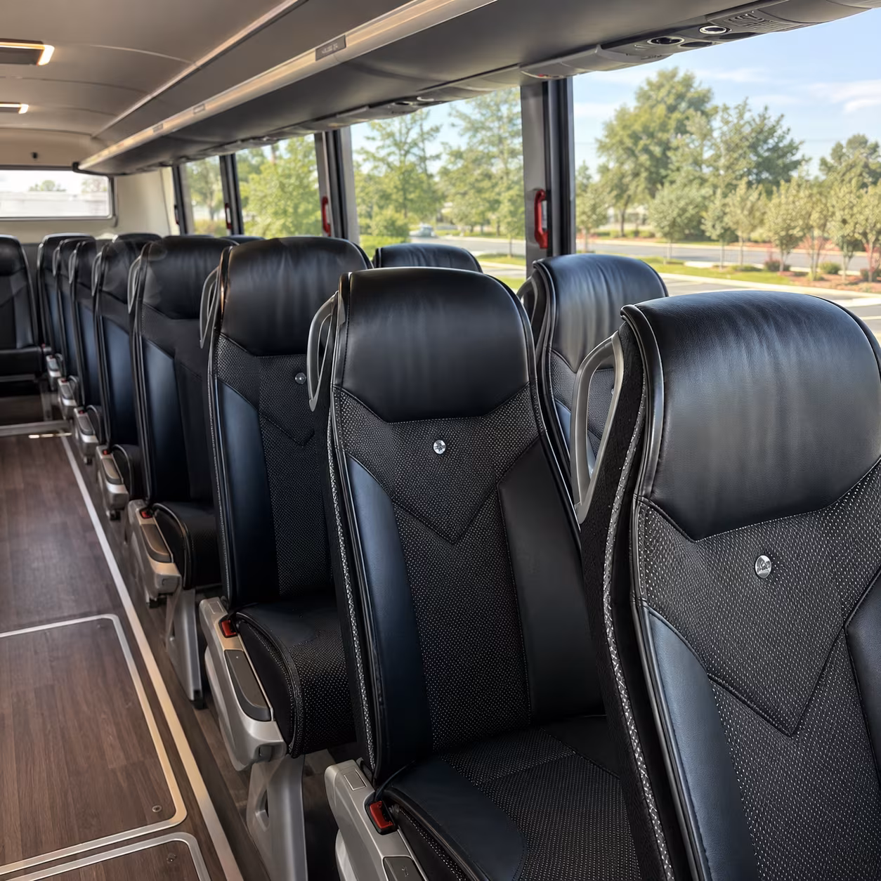 largo 45 passenger charter bus interior
