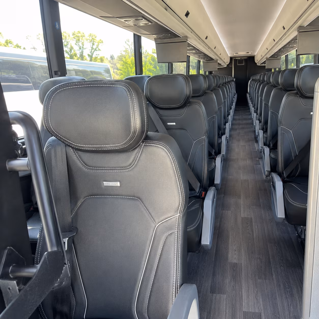 largo 47 passenger charter bus interior
