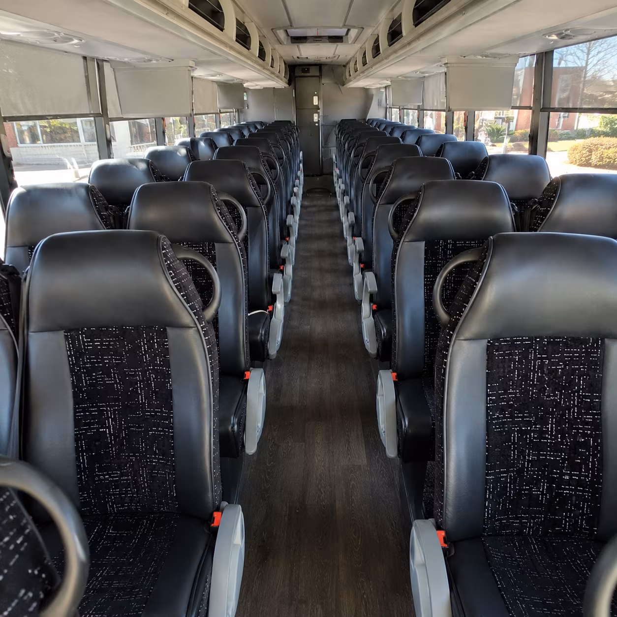 largo 54 passenger charter bus inside