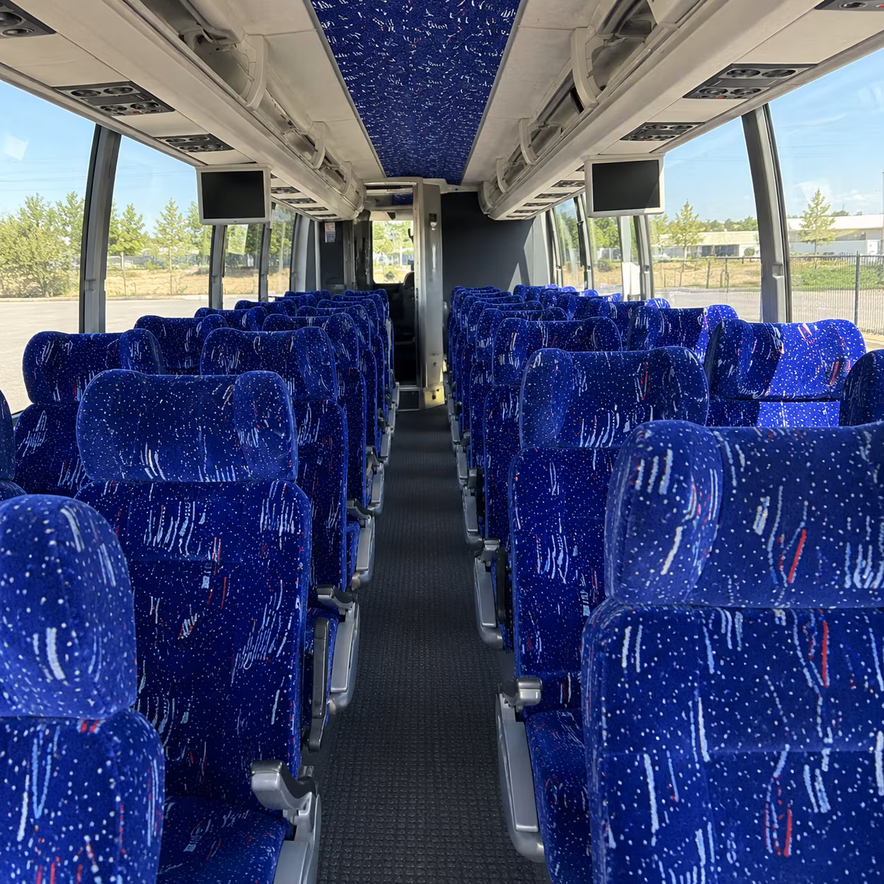largo 54 passenger charter bus interior