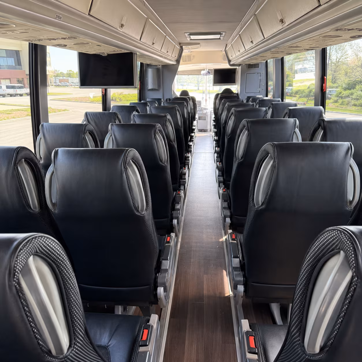 largo 56 passenger charter bus inside